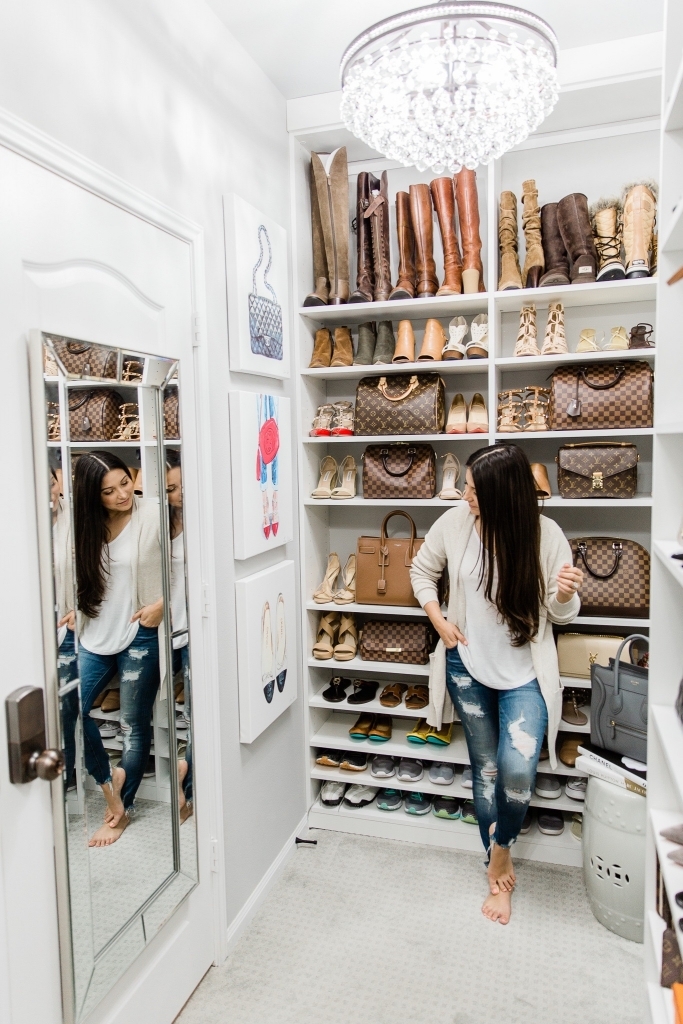 Closet tour and reveal featured by top US fashion blog, LuxMommy: luxury handbag collection