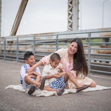 mother son pictures, boys fashion, plaid short, gingham hat, gingham shorts,