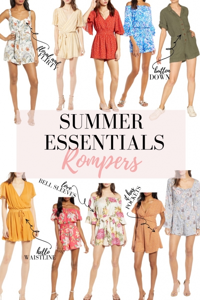 Summer essentials featured by top US fashion blog, LuxMommy: image of favorite summer rompers