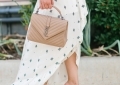 YSL college bag outfit, high low maxi dress, steve madden heels, summer maxi dress