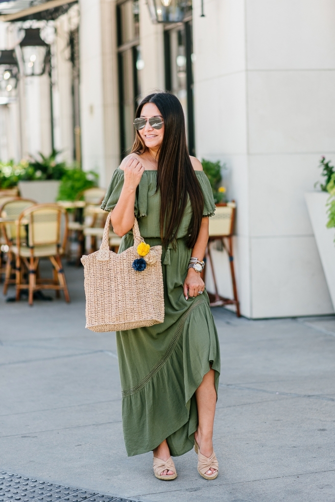 Cute Summer Dresses from Walmart featured by top US fashion blog, LuxMommy: image of a woman wearing a Time and True hi lo dress