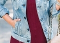 Fall outfit with denim jacket