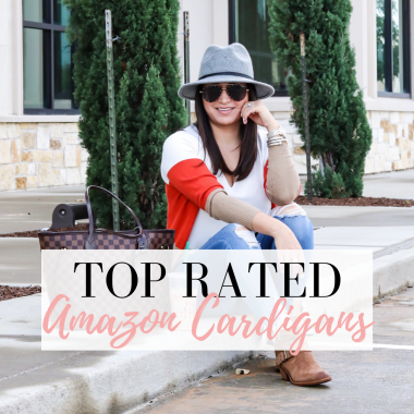 Houston top fashion blogger LuxMommy shares her top rated amazon cardigans