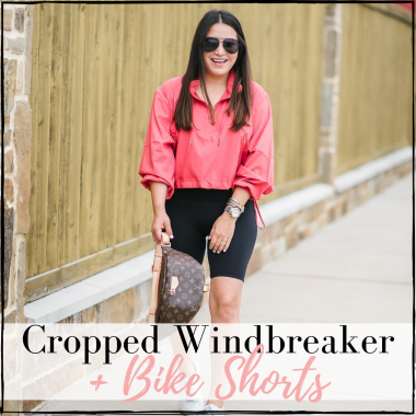Cropped Windbreaker and bike shorts