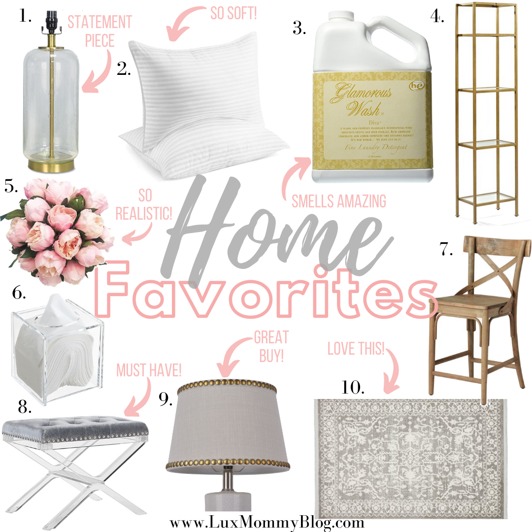 Fashion and lifestyle blogger, LuxMommy shares her top 10 favorite home must-haves. 