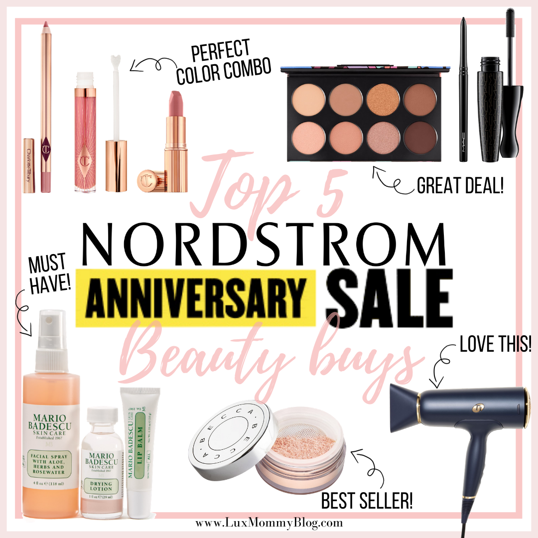 Fashion and beauty blogger, LuxMommy shares her top 5 beauty buys from the Nordstrom Anniversary Sale. 