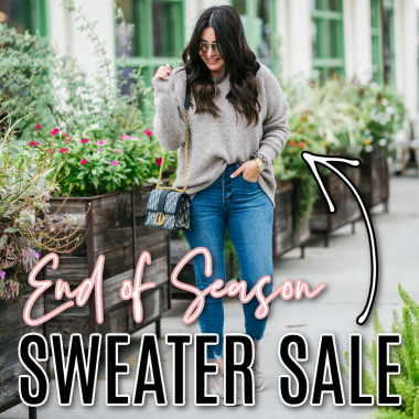 Houston top fashion blogger LuxMommy shares an end of season sweater sale