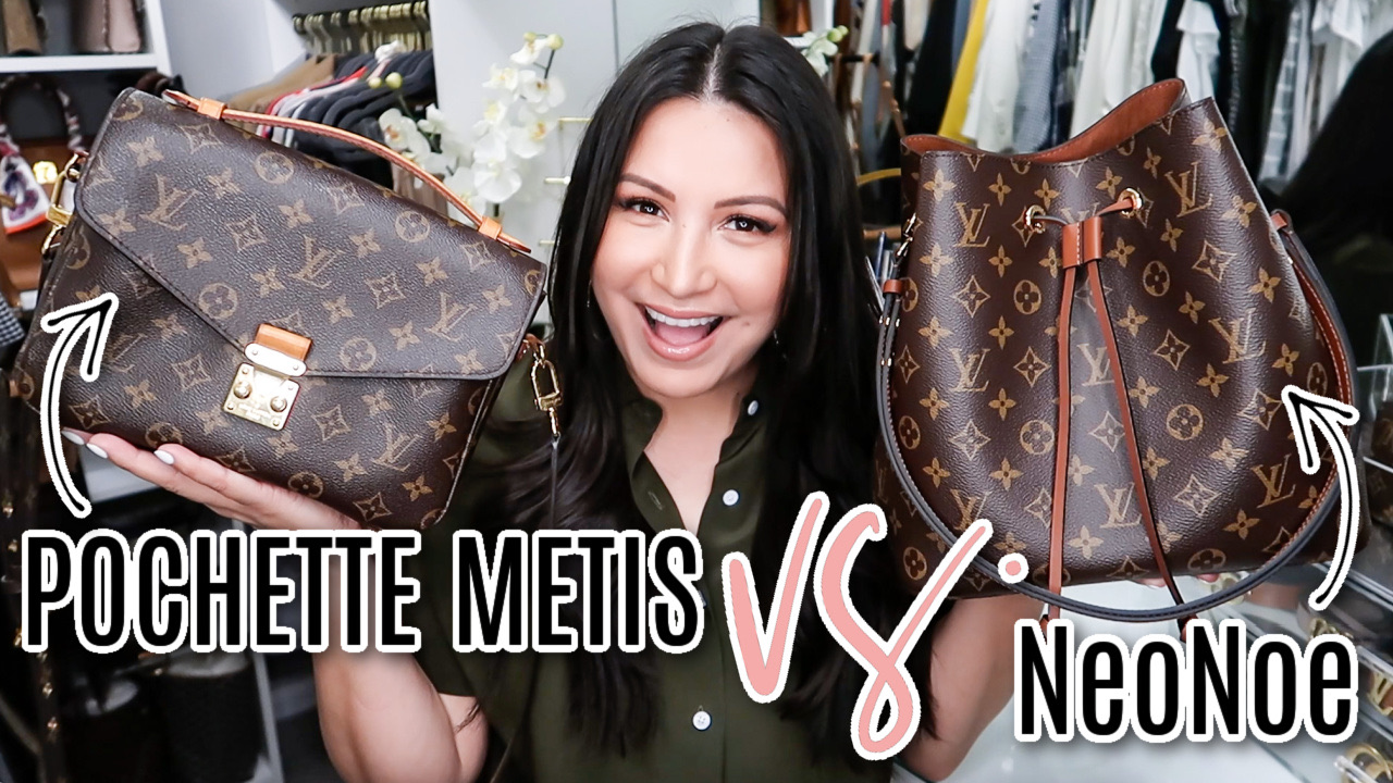 Houston lifestyle and fashion blogger LuxMommy comparing Pochette Metis & NeoNoe