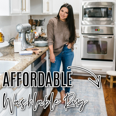 Houston top fashion and lifestyle blogger LuxMommy bakes cookies with her kids and shares some new Walmart Home finds including the most beautiful affordable washable rug