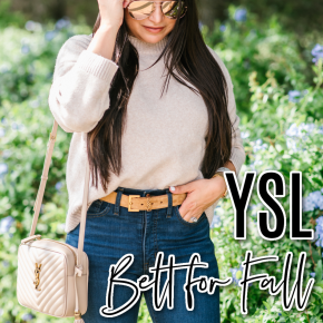 Houston top fashion and lifestyle blogger LuxMommy shares the perfect fall outfit from Nordstrom and a new ysl belt perfect for fall