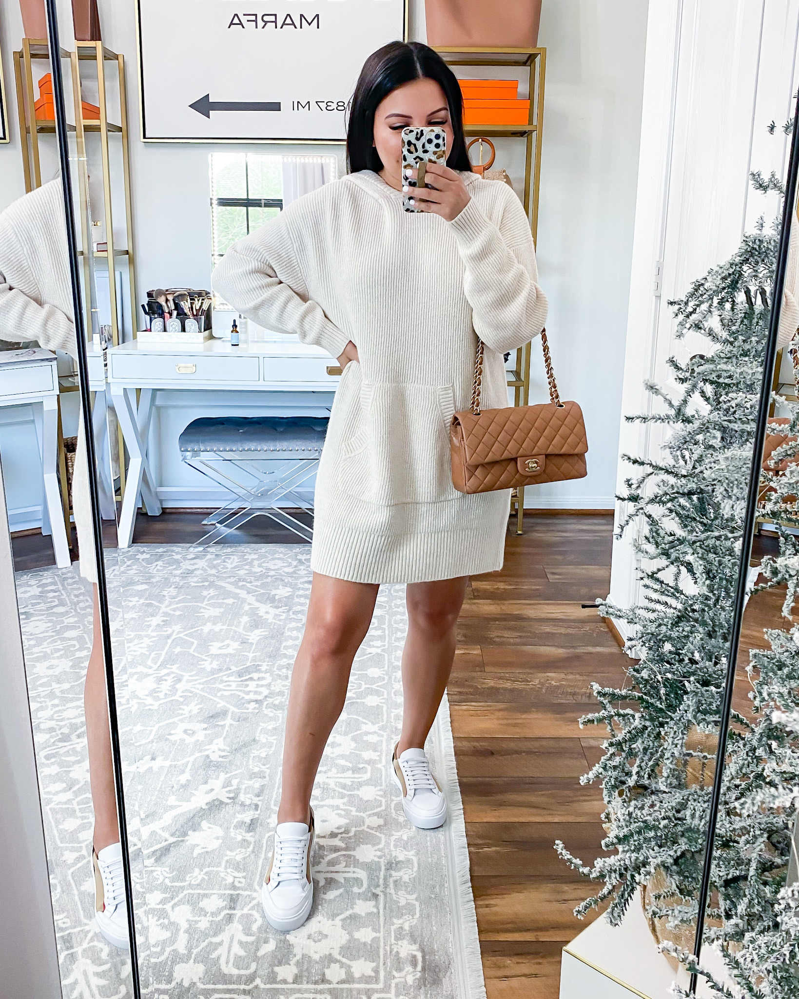 Houston fashion/lifestyle blogger LuxMommy styles sweater dress,