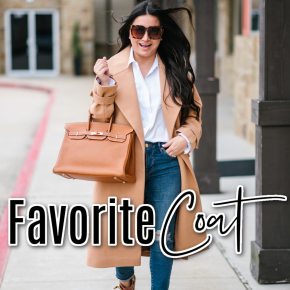 Houston top fashion and lifestyle blogger LuxMommy shares the must have coat for the season to grab before it's gone from Express.