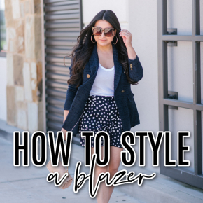 Houston top fashion and lifestyle blogger LuxMommy shares the cutest way to style a blzer for the hotter spring and summer months with a blazer and shorts from loft, a tank from topshop, stuart weitzman heels, Amazon sunnies and a Chanel filigree flap bag