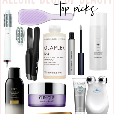Houston fashion/lifestyle blogger LuxMommy shares Allure best of beauty top picks including detangler detangling hairbrush, Clinique cleansing balm, revitalash revitabrow eyebrow conditioner, AireBrush blow dry brush, NuFace facial toning device, cordless flat iron, hourglass restoring essence, and ultra precision tweezers