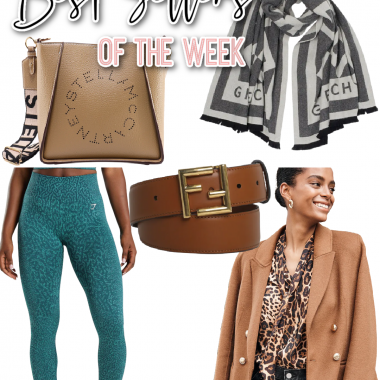 Houston fashion/lifestyle blogger LuxMommy shares best sellers of the week including Fendi belt, Givenchy scarf, Stella McCartney crossbody bag, the best leggings, and a perfect wool-blend blazer.