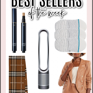 Houston fashion/lifestyle blogger LuxMommy shares best sellers of the week including Dyson fan, the best no show socks, my favorite under eye concealer, faux leather blazer, and a classic Burberry scarf.