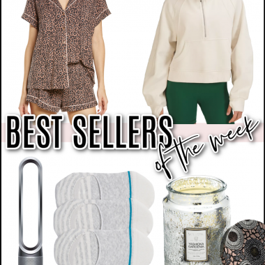 Houston fashion/lifestyle blogger LuxMommy shares best sellers of the week including Dyson fan, two piece leopard print pajama set, Lululemon pullover, my favorite no show socks, and a gardenia candle