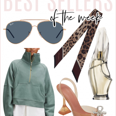 Houston fashion/lifestyle blogger LuxMommy shares best sellers of the week including the perfect pullover for fall, my current favorite heels, the best perfume, a perfect twilly, and some of my favorite Ray-Ban sunnies