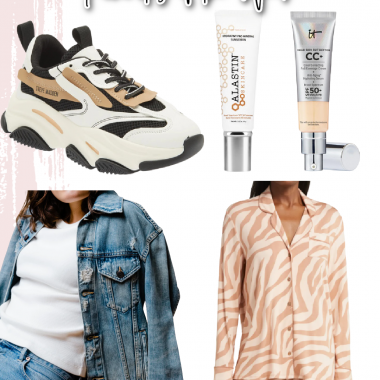 Houston fashion/lifestyle blogger LuxMommy shares favorites of the week including my new favorite statement sneakers, the best denim jacket for fall, my favorite long sleeve pajama set, the best cc cream, and my new favorite dermatologist recommended sunscreen