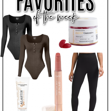 Houston fashion/lifestyle blogger LuxMommy shares favorites of the week including a two pack of flattering bodysuits, the best CBD gummies for sleep, classic Lululemon Align leggings, the best sunscreen my doctor recommended and my current favorite lipstick!