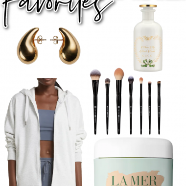 Houston fashion/lifestyle blogger LuxMommy shares favorites of the week including the softest and warmest hoodie from Zella, my current favorite earrings from Bottega Veneta, Gucci perfume, an amazing brush set from BK Beauty, and my ultimate favorite splurge body creme from La Mer