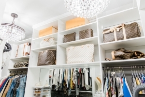 closet organization, handbag collection, shoe collection, California closet
