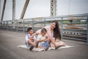 mother son pictures, boys fashion, plaid short, gingham hat, gingham shorts,