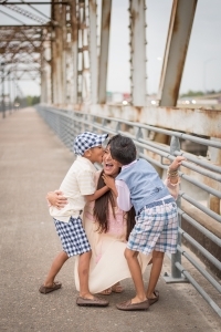 mother son pictures, boys fashion, plaid short, gingham hat, gingham shorts,