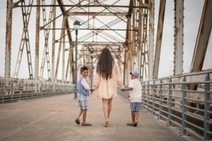 mother son pictures, boys fashion, plaid short, gingham hat, gingham shorts,