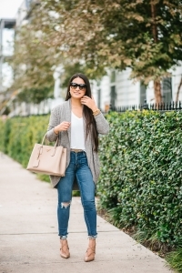 Prada Cuir, Gucci belt, barefoot dreams cardigan, american eagle jeans, aquazurra heels, celine sunglasses,