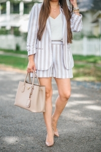 Striped short suit