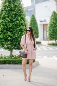 topshop romper, steve madden heels, pochette metis, quay sunglasses, rattan earrings