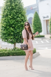 topshop romper, steve madden heels, pochette metis, quay sunglasses, rattan earrings