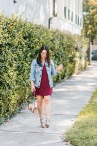 Fall outfit with denim jacket