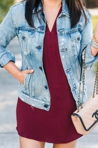 Fall outfit with denim jacket