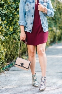 Fall outfit with denim jacket