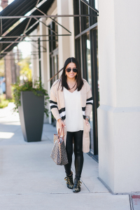 striped cardigan