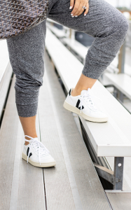 Houston fashion blogger LuxMommy styling veja sneakers