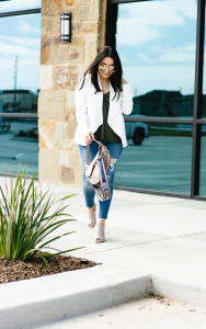WHITE BLAZER and my go to cami