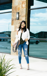 WHITE BLAZER and my go to cami