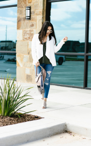 WHITE BLAZER and my go to cami