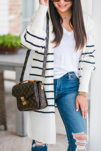 The Cutest Striped Cardigan