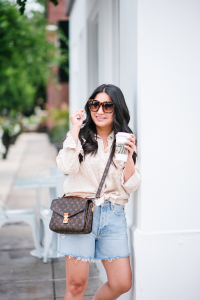 Houston top fashion blogger LuxMommy shares her favorite longer denim shorts