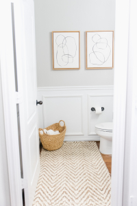 Houston top fashion and lifestyle blogger LuxMommy shares her affordable powder room update