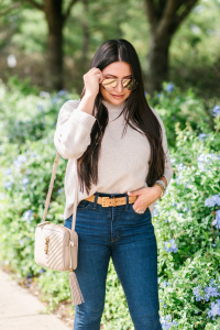 Houston top fashion and lifestyle blogger LuxMommy shares the perfect fall outfit from Nordstrom and a new ysl belt perfect for fall