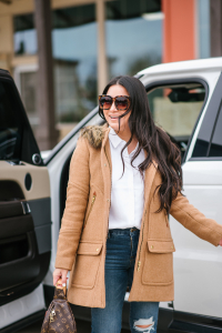 Houston top fashion and lifestyle blogger shares the perfect casual coat from jcrew on sale 40% off and the perfect winter boots