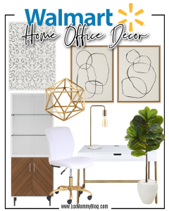 Houston fashion/lifestyle blogger LuxMommy shares affordable Walmart home office decor.