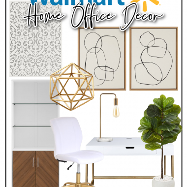 Houston fashion/lifestyle blogger LuxMommy shares affordable Walmart home office decor.
