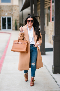 Houston top fashion and lifestyle blogger LuxMommy shares the must have coat for the season to grab before it's gone from Express.