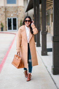 Houston top fashion and lifestyle blogger LuxMommy shares the must have coat for the season to grab before it's gone from Express.
